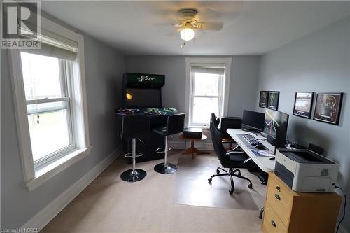 Office featuring ceiling fan - 92 First Street, Sturgeon Falls, ON - Indoor Photo Showing Office