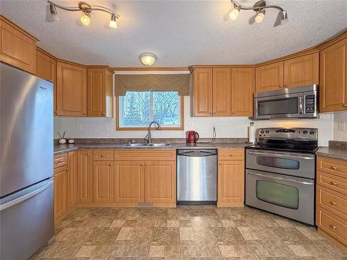 14 Robin Bay, Brandon, MB - Indoor Photo Showing Kitchen With Double Sink