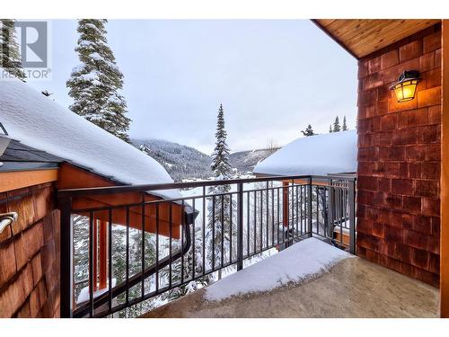 Balcony off of Primary Bedroom - 5040 Valley Drive Unit# 6, Sun Peaks, BC - Outdoor With Exterior