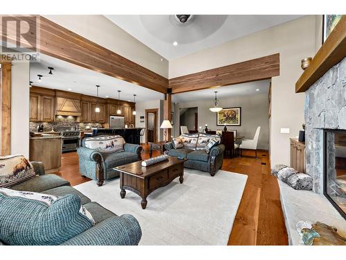 5040 Valley Drive Unit# 6, Sun Peaks, BC - Indoor Photo Showing Living Room With Fireplace