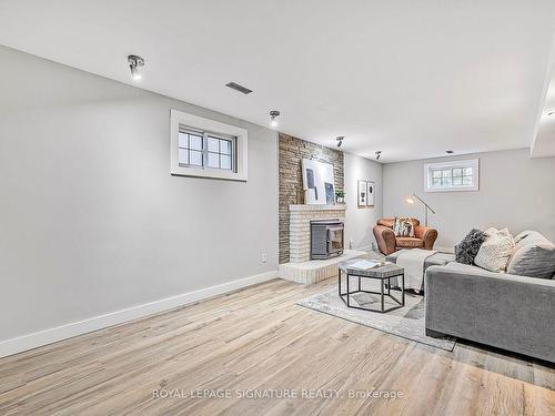 67 Frederick St, Brampton, ON - Indoor Photo Showing Living Room With Fireplace