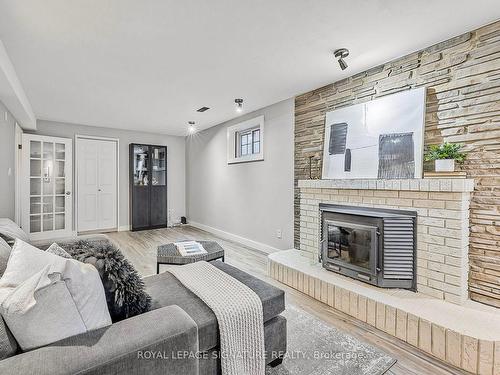 67 Frederick St, Brampton, ON - Indoor Photo Showing Living Room With Fireplace