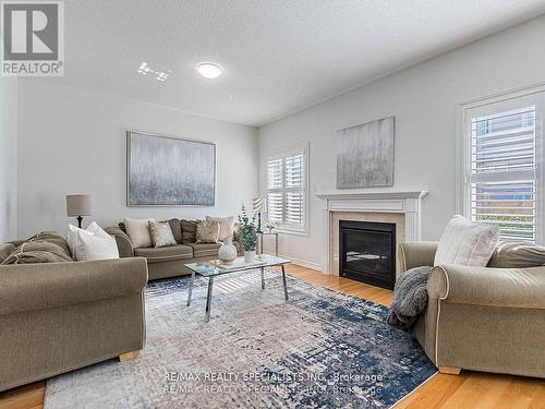 80 Thornbush Boulevard, Brampton, ON - Indoor Photo Showing Living Room With Fireplace