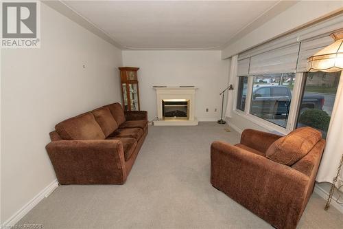 180 Miller Street, Mount Forest, ON - Indoor Photo Showing Living Room With Fireplace