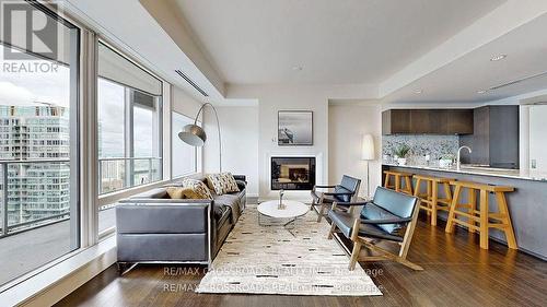 2803 - 180 University Avenue, Toronto, ON - Indoor Photo Showing Other Room With Fireplace