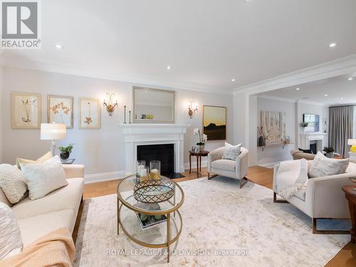 149 Dinnick Crescent, Toronto, ON - Indoor Photo Showing Living Room With Fireplace