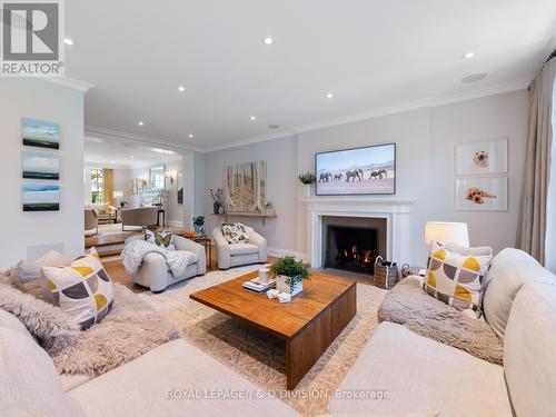 149 Dinnick Crescent, Toronto, ON - Indoor Photo Showing Living Room With Fireplace