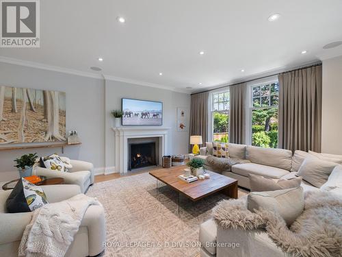 149 Dinnick Crescent, Toronto, ON - Indoor Photo Showing Living Room With Fireplace