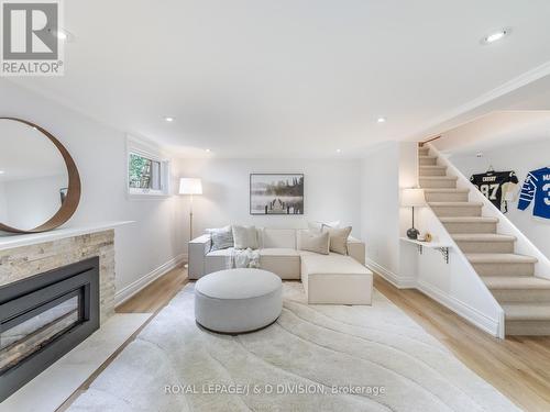 149 Dinnick Crescent, Toronto, ON - Indoor Photo Showing Living Room With Fireplace