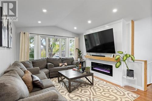 455 Runstedler Drive, Lasalle, ON - Indoor Photo Showing Living Room With Fireplace