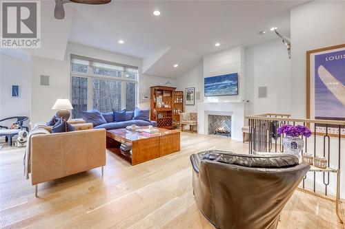 10216 Parkside Crescent, Grand Bend, ON - Indoor Photo Showing Living Room With Fireplace