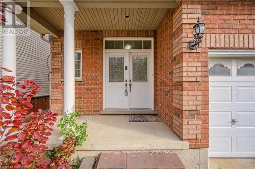 Property entrance with french doors - 584 Winterburg Walk, Waterloo, ON - Outdoor With Exterior