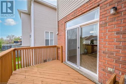 View of wooden deck - 584 Winterburg Walk, Waterloo, ON - Outdoor With Deck Patio Veranda With Exterior