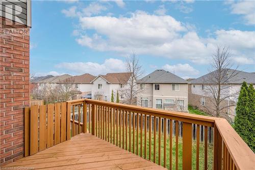 View of wooden deck - 584 Winterburg Walk, Waterloo, ON - Outdoor With Deck Patio Veranda With Exterior