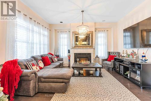 30 Trail Rider Drive, Brampton, ON - Indoor Photo Showing Living Room With Fireplace