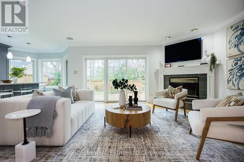 96 Main Street S, Brampton, ON - Indoor Photo Showing Living Room With Fireplace