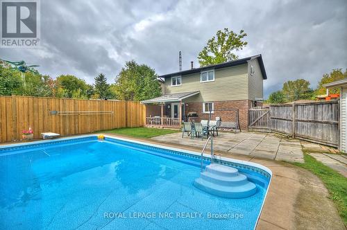 27 Meadowvale Place, Welland (767 - N. Welland), ON - Outdoor With In Ground Pool With Deck Patio Veranda With Backyard