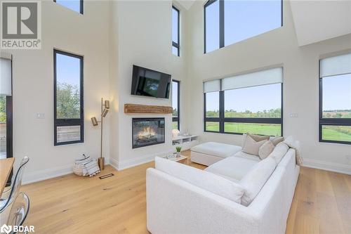 363 Albert Street, Everton, ON - Indoor Photo Showing Living Room With Fireplace