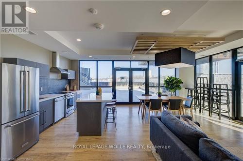 1602 - 108 Garment Street S, Kitchener, ON - Indoor Photo Showing Kitchen With Stainless Steel Kitchen