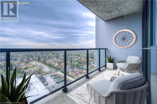 1602 - 108 Garment Street S, Kitchener, ON - Outdoor With Balcony With View