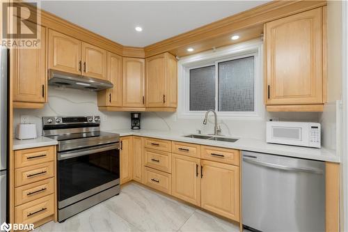 67 Eleanor Crescent, Georgetown, ON - Indoor Photo Showing Kitchen With Double Sink