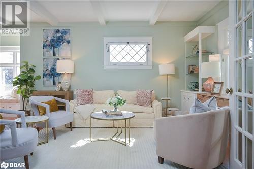 Orig. leaded glass windows - 397 Trafalgar Road, Oakville, ON - Indoor Photo Showing Living Room