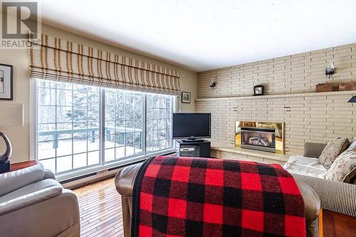 63 Florwin Dr, Sault Ste. Marie, ON - Indoor Photo Showing Living Room With Fireplace