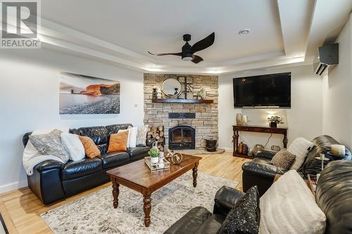 47 Western Island Pond Drive, Torbay, NL - Indoor Photo Showing Living Room With Fireplace