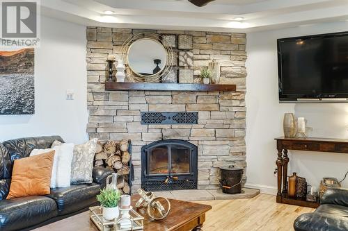 47 Western Island Pond Drive, Torbay, NL - Indoor Photo Showing Living Room With Fireplace