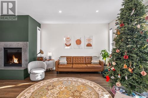 551 Fast Way, Saskatoon, SK - Indoor Photo Showing Living Room With Fireplace