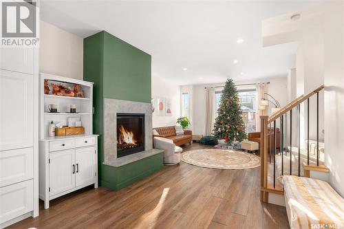 551 Fast Way, Saskatoon, SK - Indoor With Fireplace