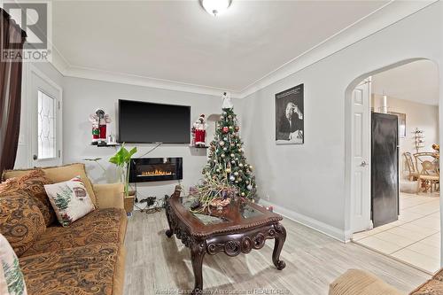 2674 Alexis Road, Windsor, ON - Indoor Photo Showing Living Room With Fireplace