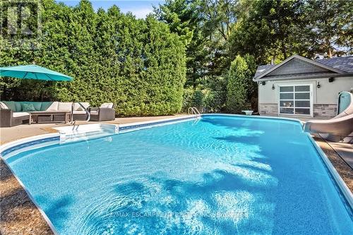 185 Central Drive, Hamilton, ON - Outdoor With In Ground Pool With Backyard