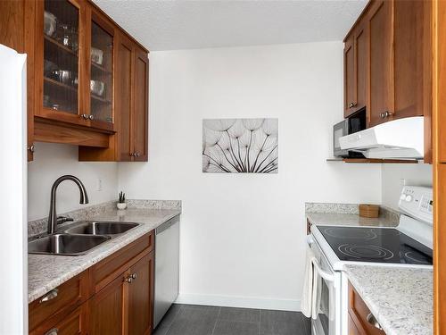 504-1433 Faircliff Lane, Victoria, BC - Indoor Photo Showing Kitchen With Double Sink