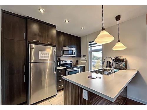 Cuisine - 301-836 7E Avenue, Montréal (Rivière-Des-Prairies/Pointe-Aux-Trembles), QC - Indoor Photo Showing Kitchen With Double Sink