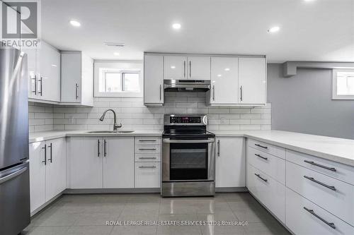 Lower - 4 Mallard Crescent, Brampton, ON - Indoor Photo Showing Kitchen With Stainless Steel Kitchen With Upgraded Kitchen