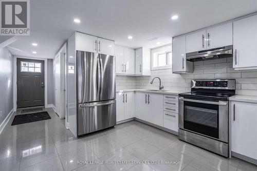 Lower - 4 Mallard Crescent, Brampton, ON - Indoor Photo Showing Kitchen With Stainless Steel Kitchen With Upgraded Kitchen