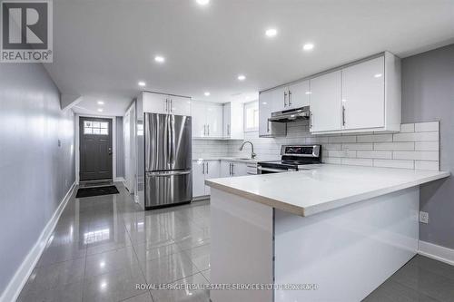 Lower - 4 Mallard Crescent, Brampton, ON - Indoor Photo Showing Kitchen With Stainless Steel Kitchen With Upgraded Kitchen