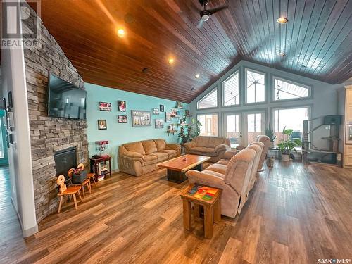 Yorkton Galli Acreage, Orkney Rm No. 244, SK - Indoor Photo Showing Living Room With Fireplace