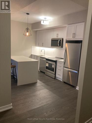 210 - 50 Ann Street, Caledon, ON - Indoor Photo Showing Kitchen With Stainless Steel Kitchen