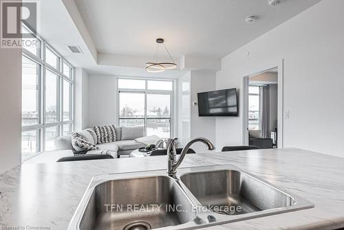 302 - 450 Dundas Street E, Hamilton, ON - Indoor Photo Showing Kitchen With Double Sink