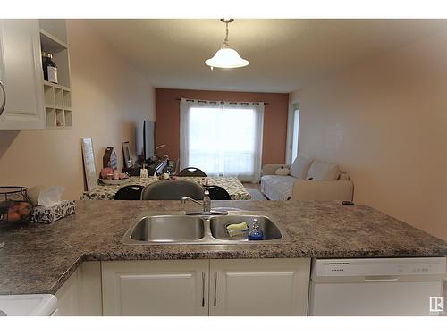 #216 17404 64 Av Nw, Edmonton, AB - Indoor Photo Showing Kitchen With Double Sink