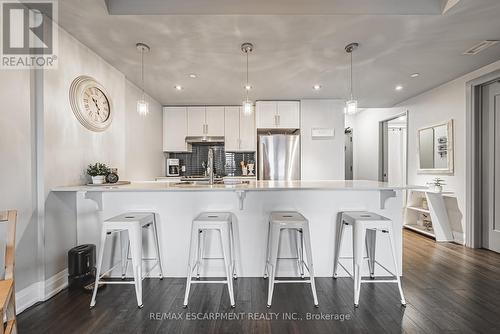 402 - 181 James Street N, Hamilton, ON - Indoor Photo Showing Kitchen With Upgraded Kitchen