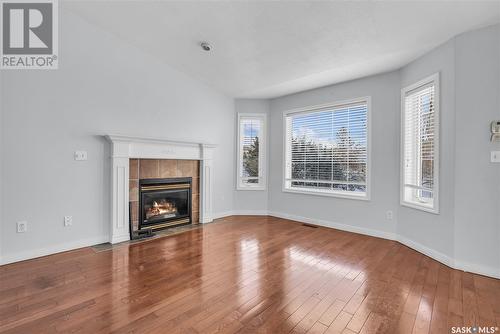 235 Beerling Crescent, Saskatoon, SK - Indoor Photo Showing Living Room With Fireplace