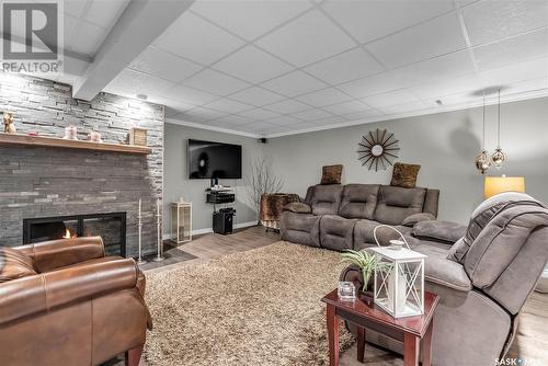 1634 Early Drive, Saskatoon, SK - Indoor Photo Showing Living Room With Fireplace