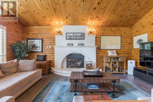 231 Front Street W, Kawartha Lakes (Bobcaygeon), ON - Indoor Photo Showing Living Room With Fireplace