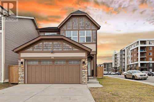 Front Elevation - 76 Skyview Point Crescent Ne, Calgary, AB 