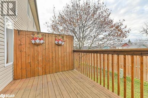 View of wooden deck - 35 Albion Street Unit# 37, Belleville, ON - Outdoor With Exterior