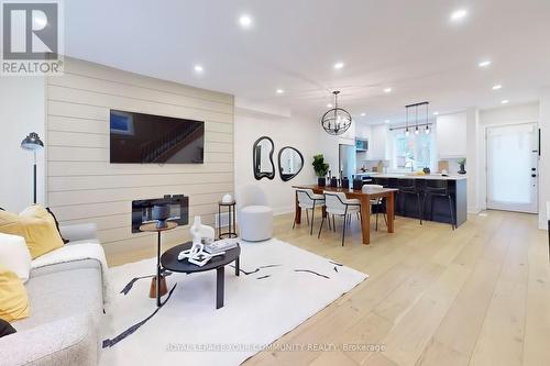 196 Lawrence Avenue, Toronto, ON - Indoor Photo Showing Living Room With Fireplace