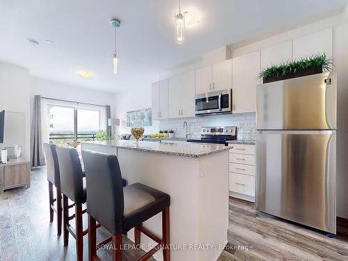 405-102 Grovewood Common, Oakville, ON - Indoor Photo Showing Kitchen With Stainless Steel Kitchen With Upgraded Kitchen